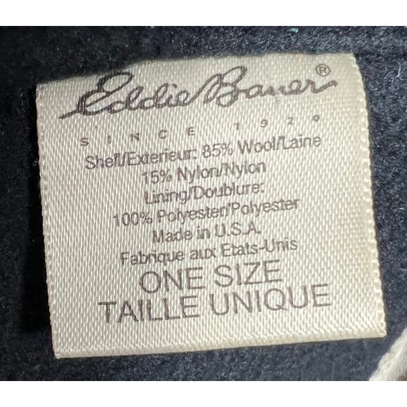 Vintage Eddie Bauer Wool Blend Fair Isle Headband Fleece Lined OS - Picture 3 of 4